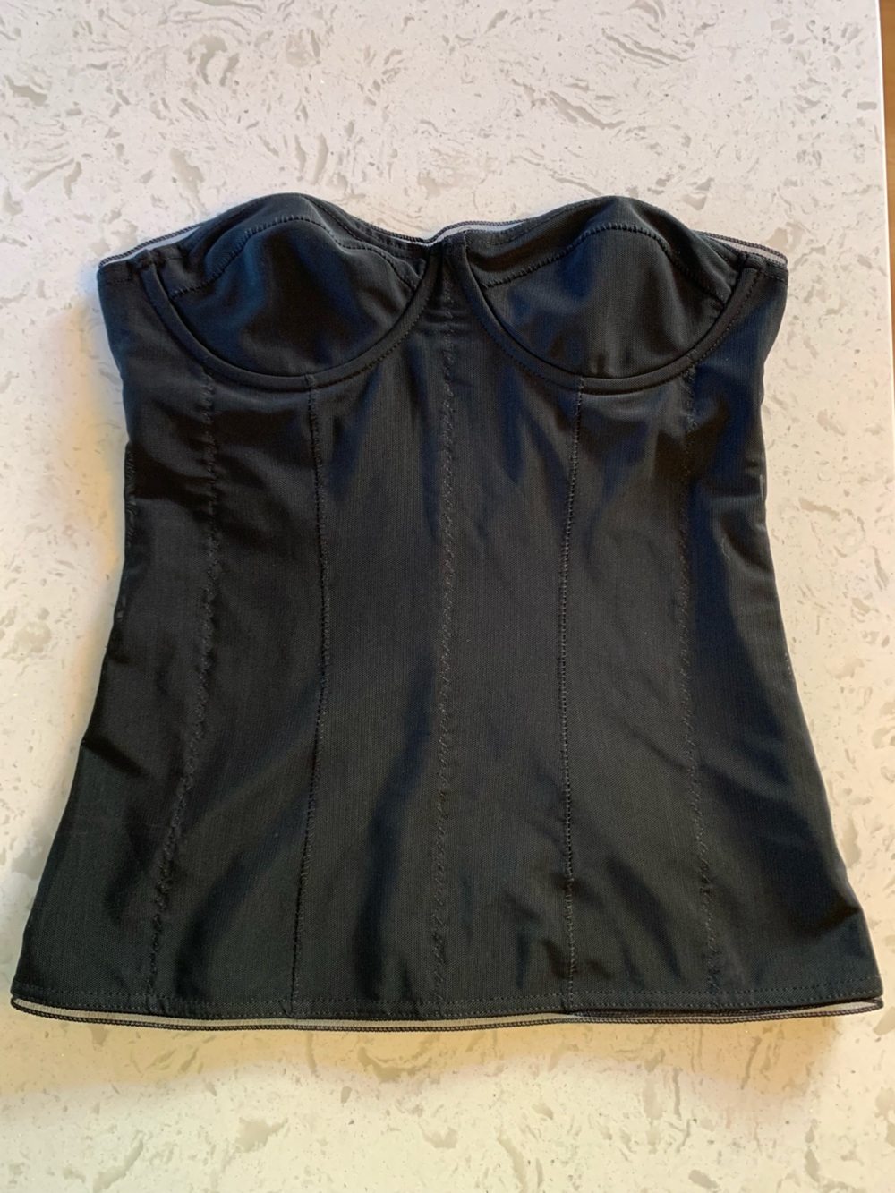 Zara Black Mesh Corset Top Zippered, M, Y2K  Bustier, Boho
